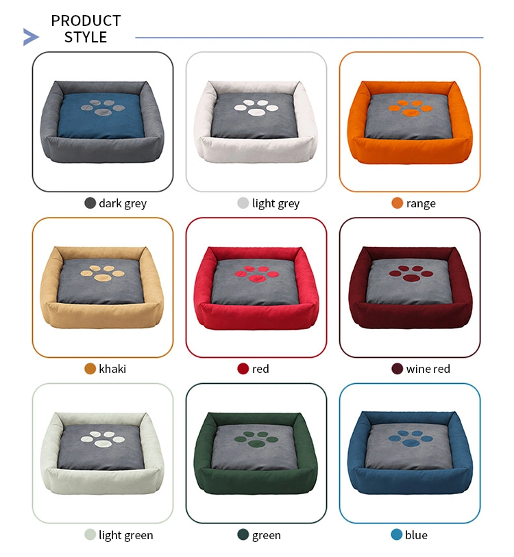 New Design Comfortable Memory Foam Pet Bed Durable Washable Rectangular Pet Dog Cat Bed Sofa